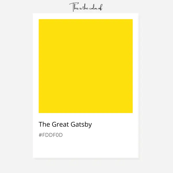 This is the color of The Great Gatsby